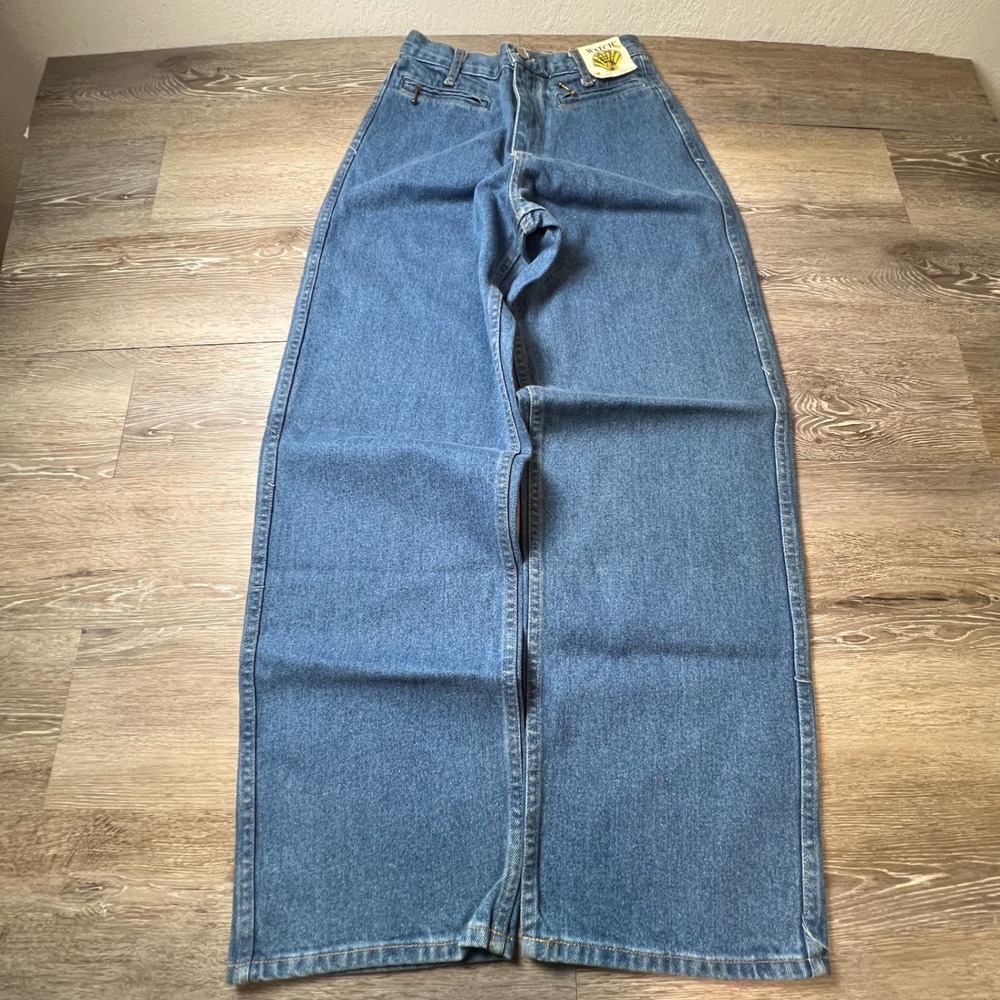 Watch L.A. Wide Leg Jeans Womens 7/8 Blue High Waisted Skater 90s Made in USA